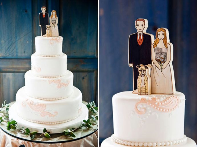 торт,свадебный торт,жених,невеста,собака